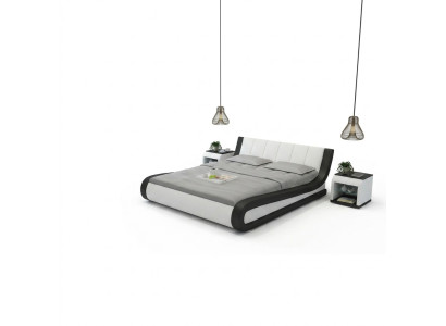 Cama Cama de cuero Cama tapizada Moderna habitación doble Cama matrimonial Camas