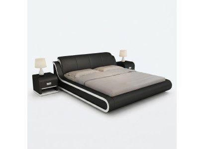 Cama de cuero diseño cama doble camas cama cuero tapizado dormitorio matrimonio