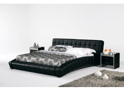 Cama tapizada Camas Cama Acolchado matrimonial Cuero Textil Diseñador Doble