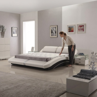 Lujo Cuero Diseño Camas Dobles Modernas Cama Matrimonial Decoración Exclusiva