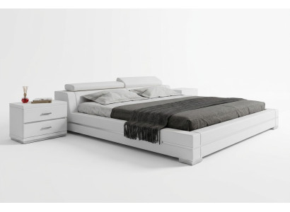 Cama con diseño de lujo de almohadilla doble de hotel matrimonial de 180x200 cm, decoración de dormitorio.