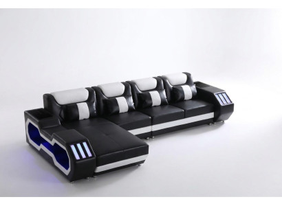 Sofá en forma de L Relax Couch con juego de luces para el salón.