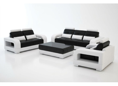 Sofá de cuero Conjunto de sofás Sofá 3+2 Conjunto de sofá Diseño Sofá moderno Conjunto de asientos del sofá