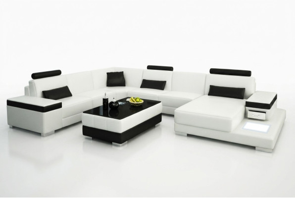 Sofá de cuero, sofá de diseñador en forma de U, sofá para la casa, sofá, decoración, sofá esquinero.