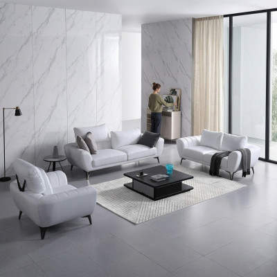 Sofá de cuero, sofá de salón, conjunto de sofás para sala de estar de 3+2 plazas, diseño de sofá moderno
