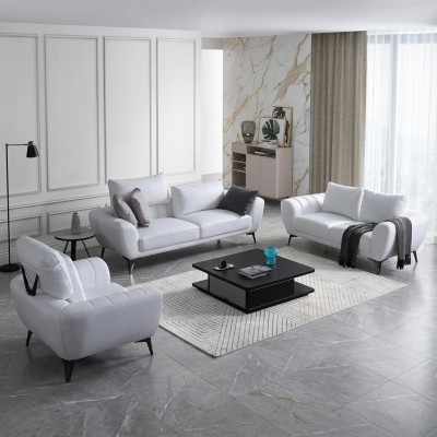 Sofá de cuero, sofá de salón, conjunto de sofás para sala de estar de 3+2 plazas, diseño de sofá moderno