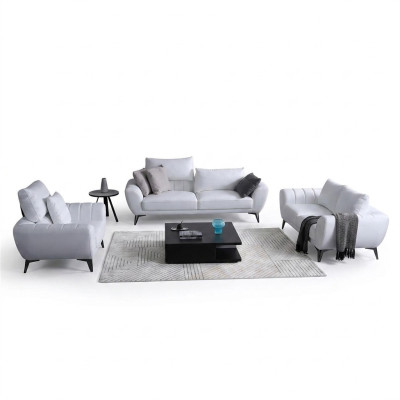 Sofá de cuero, sofá de salón, conjunto de sofás para sala de estar de 3+2 plazas, diseño de sofá moderno