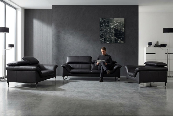Sofá de cuero Sofá Sofá de 3 + 2 asientos conjunto de muebles de sala de estar diseño moderno decoración sofá