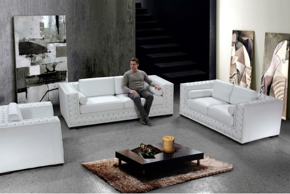 Sofá de cuero, sofá de esquina 3+2+1 asientos, conjunto de sofás de diseño decorativo nuevo.