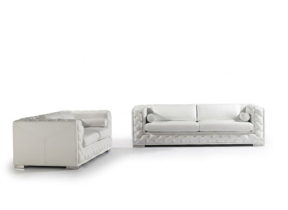 Sofá de cuero Conjunto de sofás de salón 3+2 plazas Diseño Decoración moderna Sofá