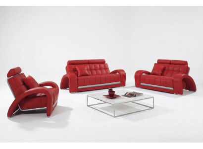 Conjunto de sofás 3+2+1 plazas Sofás de diseño Tapizados Sofás de cuero modernos