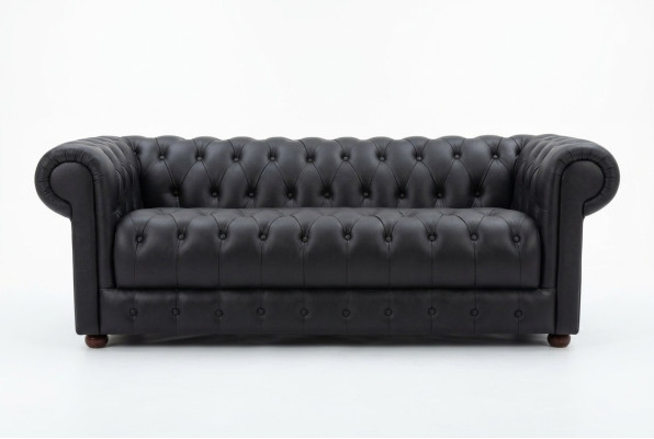 Sofá Chesterfield de diseño con tapizado, 3 plazas, nuevo.