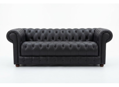 Sofá Chesterfield de diseño con tapizado, 3 plazas, nuevo.