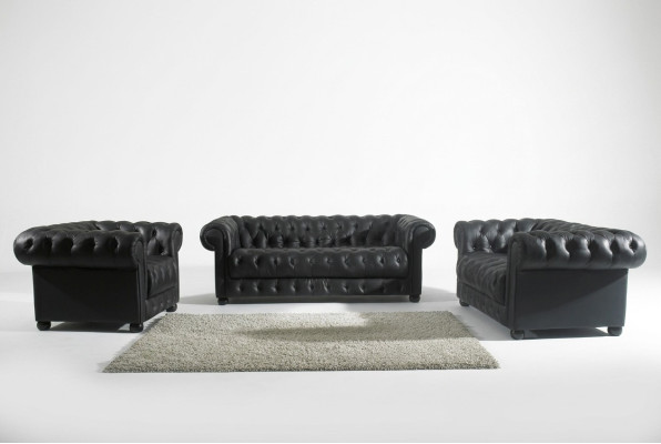 Sofá Chesterfield de 2 plazas, diseño de tapicería, juego de sofás nuevo.