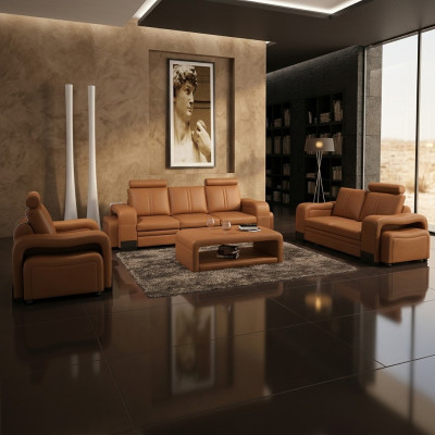 Sofá de cuero Conjunto de sofás 3+2+1 Asiento Juego de decoración Conjunto de sofás Sofá tapizado Sofá