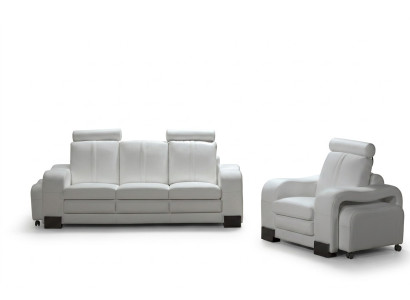 Sofá de 3 plazas Sofá de cuero Sofá Sillón de televisión Sofá tapizado Sofá lounge
