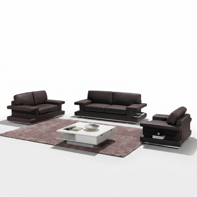 Sofá de cuero con un diseño de conjunto de sala de estar de 3+2+1 plazas, sofá moderno.