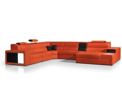 Sofá de esquina sofá de cuero Big XXL en forma de U sofá decorativo conjunto de sofá de decoración.