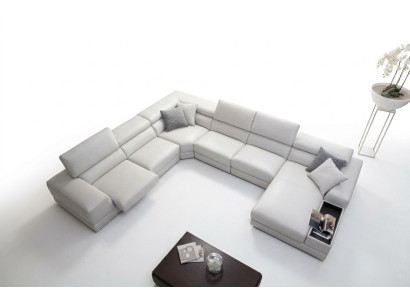 Relax conjunto de sofás en forma de U, sofá esquinero, sofá, sofá de cuero, juego de salón