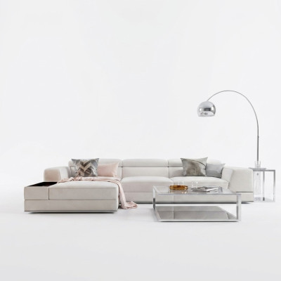 Sofá de cuero Sofá Sofá Sofá de esquina Sofá Esquina Asiento Tapicería Conjunto de asientos Decoración Salón