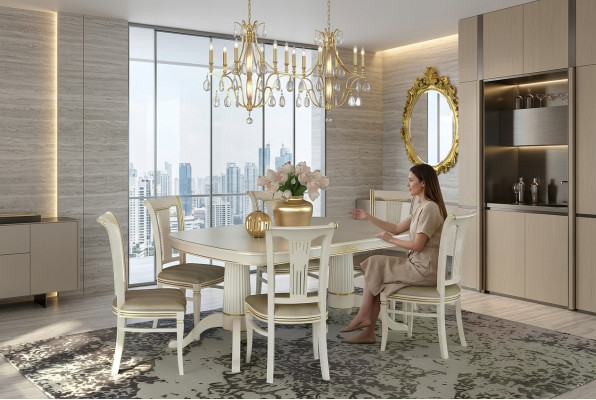 Mesa de comedor conjunto de mesa + 6 sillas silla conjunto de comedor madera maciza textil 7 piezas.