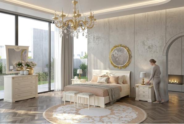 Diseño de cama Cama de hotel de lujo Cama matrimonial 180x200cm Habitación doble