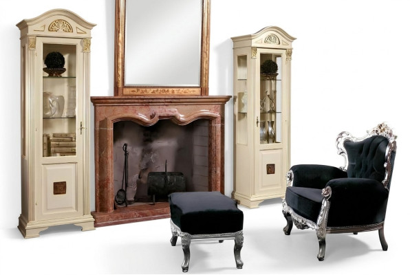 Vitrina noble estilo antiguo armario escaparate sala de estar vidrio nuevo madera maciza