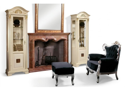 Vitrina noble estilo antiguo armario escaparate sala de estar vidrio nuevo madera maciza