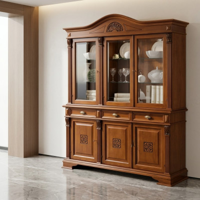 Aparador Armario de pared de madera Buffet Vitrina Armario Armarios de comedor