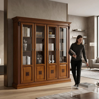 Vitrine Schrank Vitrinen Wohnzimmer Schau Schränke Design Rokoko Barock  Vitrina armario vitrinas sala vitrinas diseño rocalla barroco
