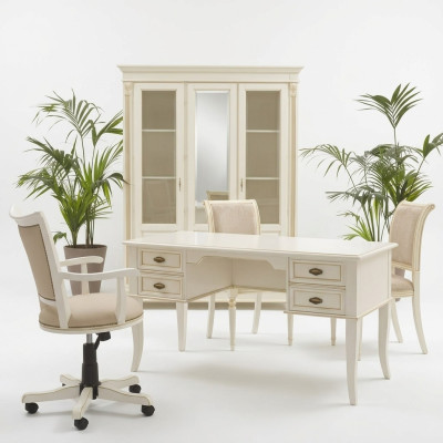 Escritorio de oficina + silla Escritorios Mesa de madera Silla 2 piezas Set Italia