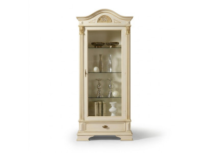 Vitrina de esquina de cristal armario sala de estar escaparate 1 puerta vitrinas barroco rococó nuevo