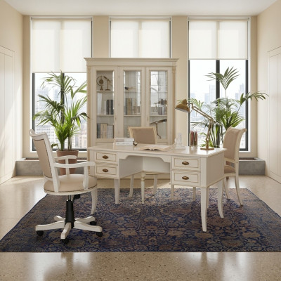 Silla de oficina de cuero giratoria nueva