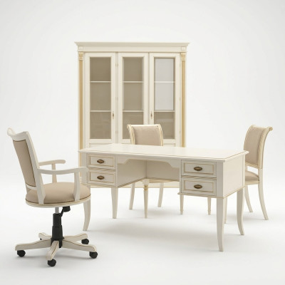 Silla de oficina de cuero giratoria nueva