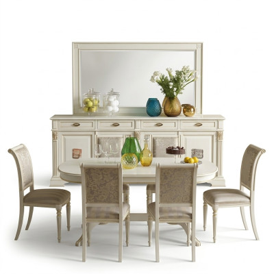 Juego de comedor mesa de comedor 6 sillas conjunto juego de mesa conjunto de mesa de comedor clásico 7 piezas madera maciza
