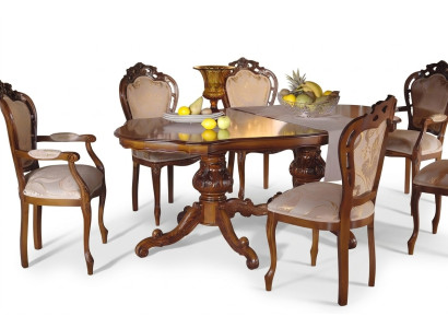 Conjunto de 6 sillas de lujo tapizadas, diseño de silla con asiento y respaldo para oficina o comedor.