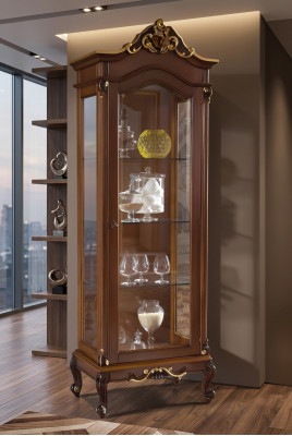 Vitrina noble estilo antiguo barroco rococó clásico salón mueble de vidrio