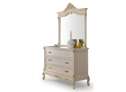 Dormitorio cómoda armario Clásico aparador con espejo Muebles de estilo elegante