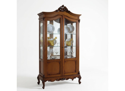 Vitrina noble de estilo antiguo barroco rococó clásico de salón con armario de vidrio