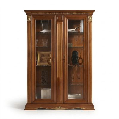 Vitrina Armario vitrinas Sala de estar Muebles Aparadores Diseño Barroco Rococó Italia.