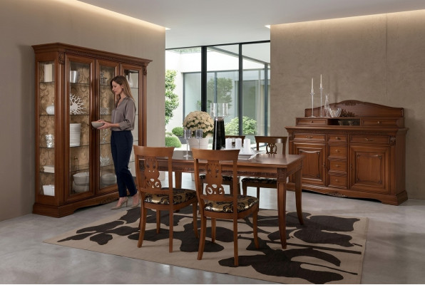 Mesa de comedor Mesas de comedor Mesas Mesa Diseño Clásico de madera Barroco Rococó Italia