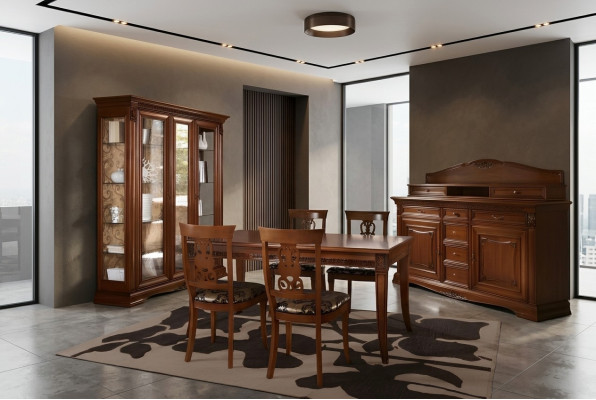 Mesa de comedor Mesas de comedor Mesas Mesa Diseño Clásico de madera Barroco Rococó Italia