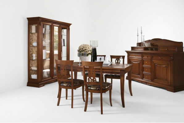 Mesa de comedor Mesas de comedor Mesas Mesa Diseño Clásico de madera Barroco Rococó Italia