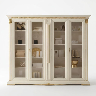 Mueble de oficina Librería Archivador de lujo Muebles italianos Antiguo Armario de madera maciza