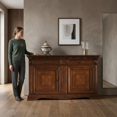 Alta calidad Cómoda clásica de madera maciza Aparador Armario de cajones Nuevo de hotel