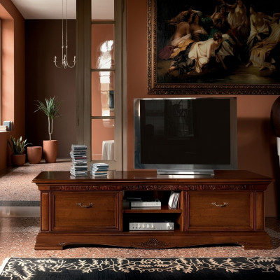 Cómoda de diseño Aparador Mesa baja Armario Sala de estar Estante de TV Lujo Madera Nuevo