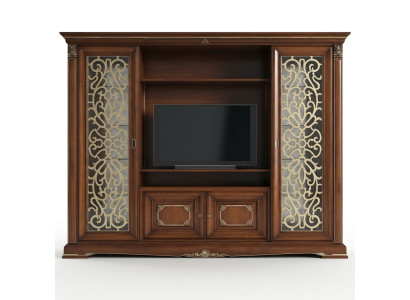 Diseño de sala de estar con pared de TV, unidad de medios, pared de TV, armario de TV, pared de estar de madera maciza.