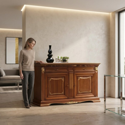 Cómoda aparador salón barroco bufé xxl diseño nuevo madera maciza