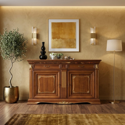 Cómoda aparador salón barroco bufé xxl diseño nuevo madera maciza
