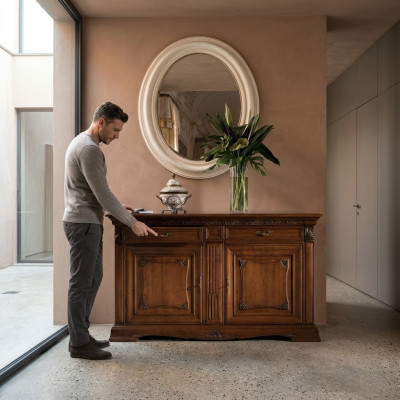 XXL Bufé Comoda Cómodas Armario Barroco Rococó Decoración Aparador Consola